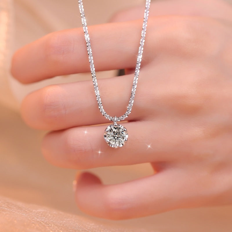 Moissanite 925 Sterling Silver Necklace | TwoCaratsJewelry Official