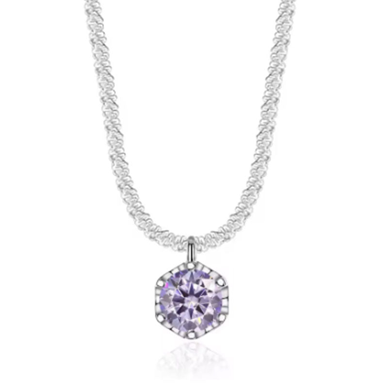 Moissanite 925 Sterling Silver Necklace | TwoCaratsJewelry Official