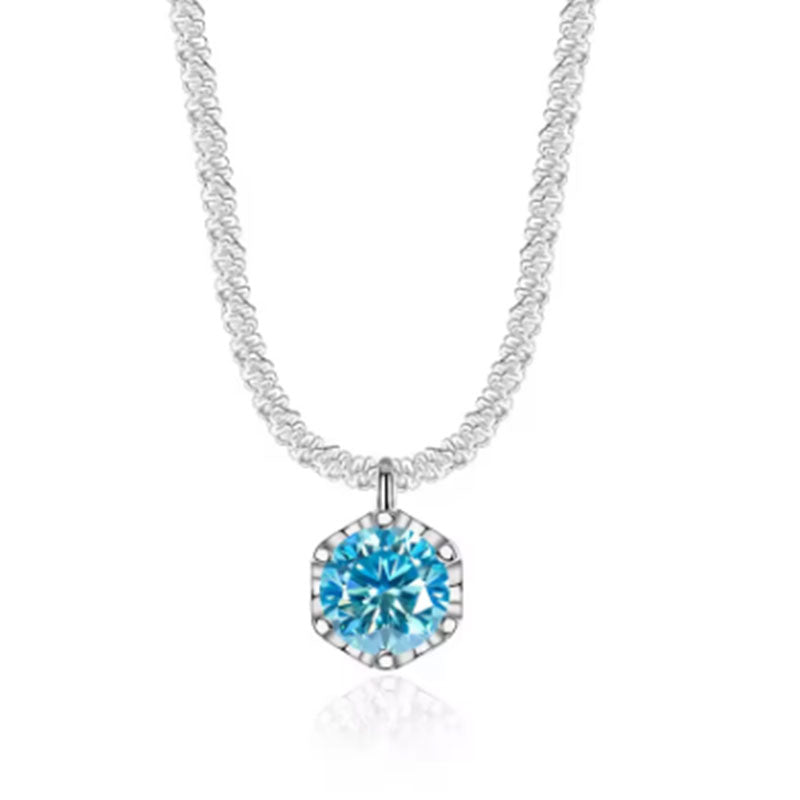 Moissanite 925 Sterling Silver Necklace | TwoCaratsJewelry Official