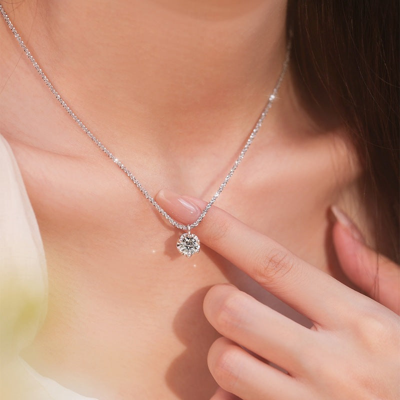 Moissanite 925 Sterling Silver Necklace | TwoCaratsJewelry Official