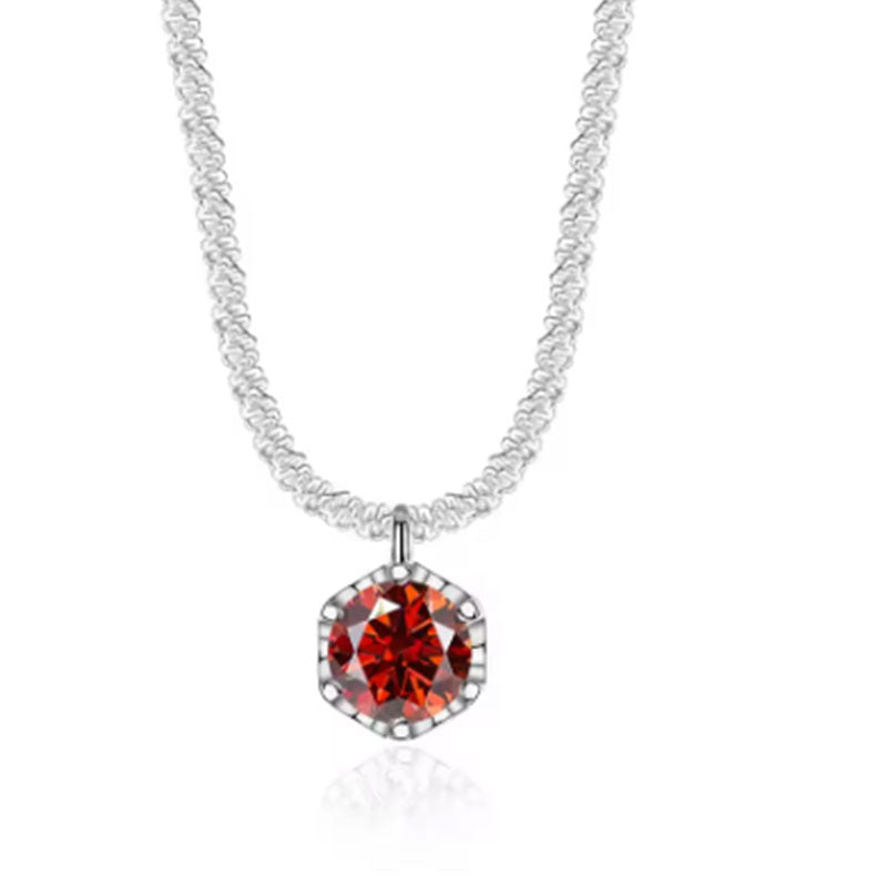 Moissanite 925 Sterling Silver Necklace | TwoCaratsJewelry Official