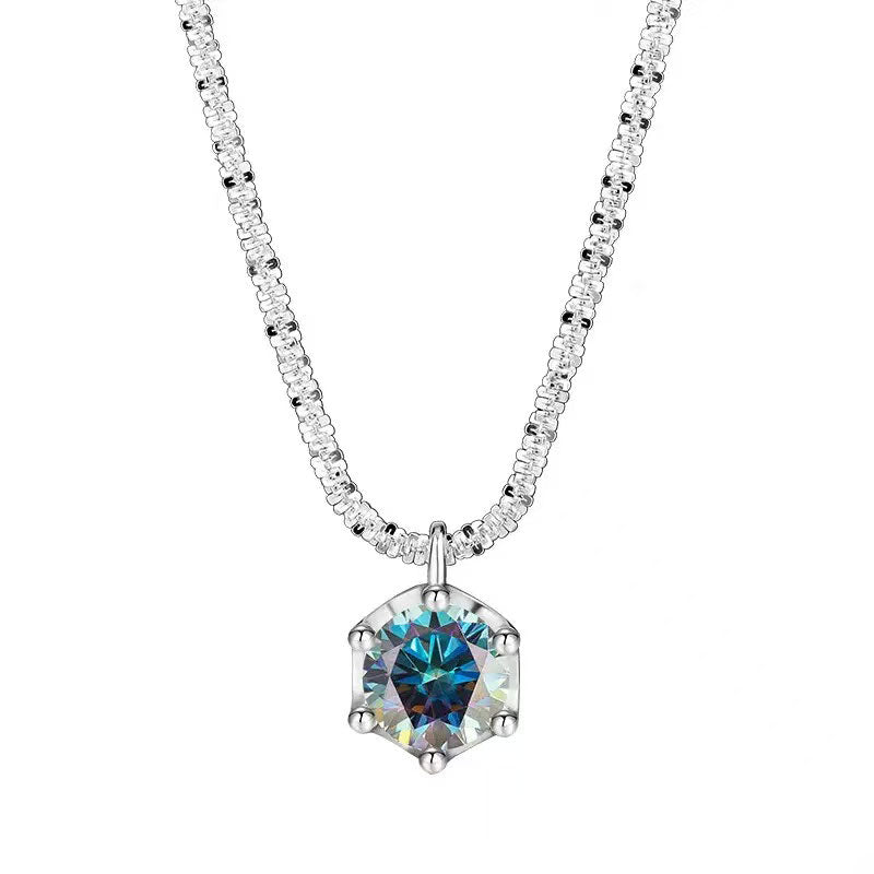 Moissanite 925 Sterling Silver Necklace | TwoCaratsJewelry Official