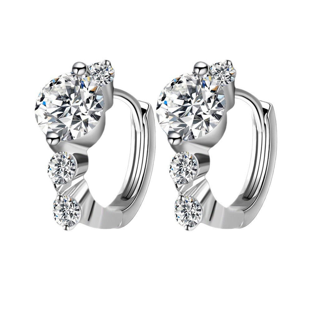 925 Sterling Silver Moissanite Earrings for Daily Wear