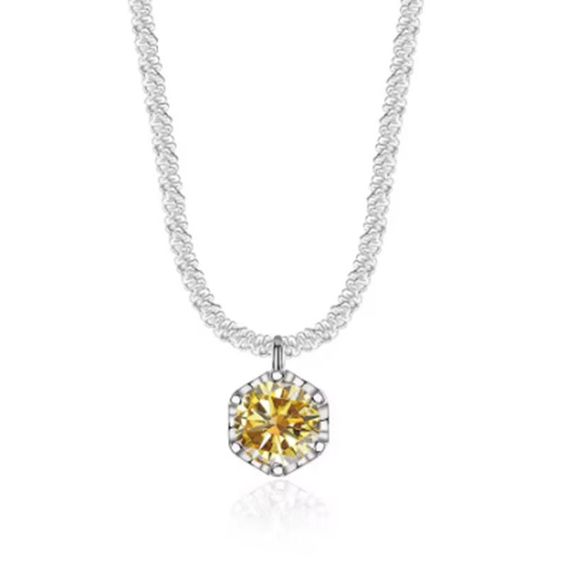 Moissanite 925 Sterling Silver Necklace | TwoCaratsJewelry Official