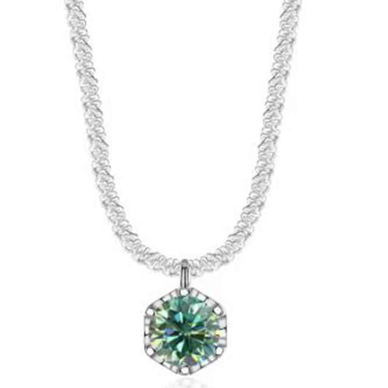 Moissanite 925 Sterling Silver Necklace | TwoCaratsJewelry Official