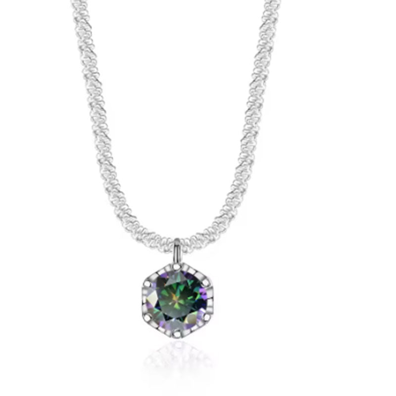 Moissanite 925 Sterling Silver Necklace | TwoCaratsJewelry Official